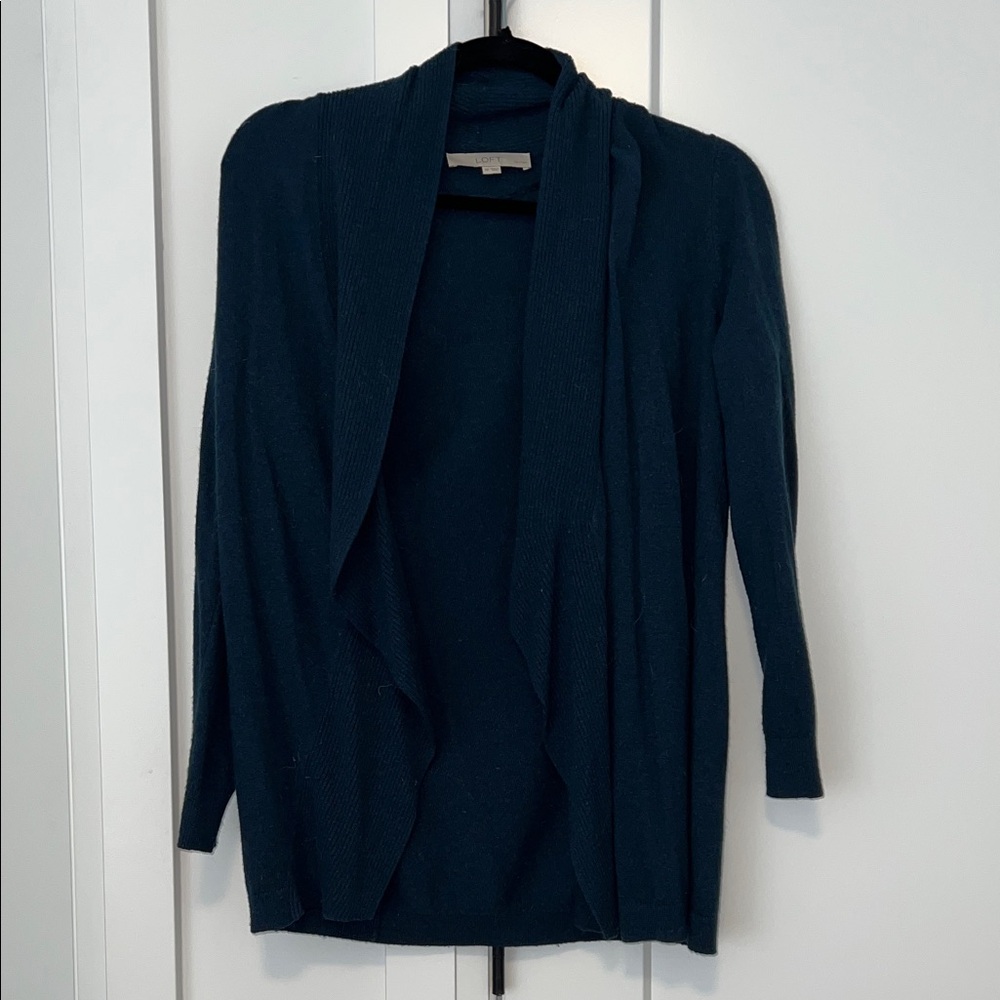 LOFT Dark Teal Cardigan S SMALL
